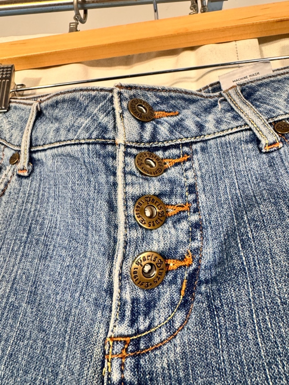 Paris Blues Y2K Low Rise Button Fly Bootcut Jeans - Picture 5 of 8